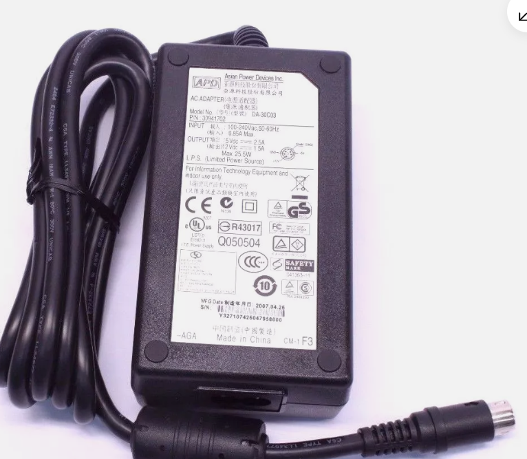 *Brand NEW*Original APD DA-30C03 12V 1.5A AC DC Adapter Power Supply Charger - Click Image to Close