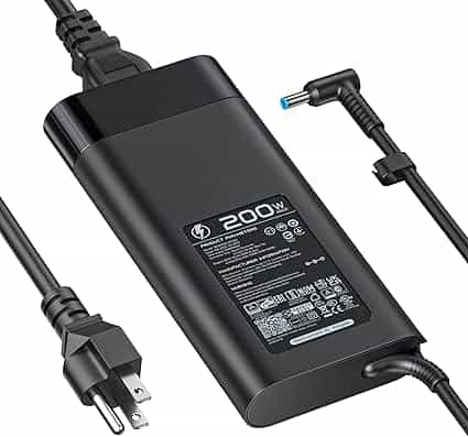 200W Laptop Charger HP Victus Charger, 4.5*3.0mm Blue AC Power Adapter for HP Victus Gaming 15, 16 Omen Gamin