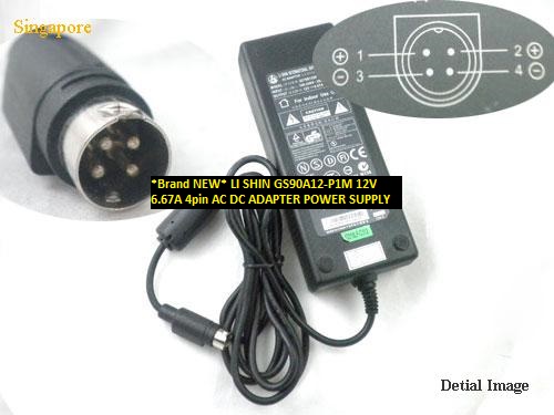 *Brand NEW*4pin LI SHIN 12V 6.67A GS90A12-P1M AC DC ADAPTER POWER SUPPLY