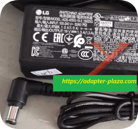 *Brand NEW*LG Continental 19V1.3A Power Adapter Charging Cable ADS-40SG-19-3 19025G with Pin Transformer