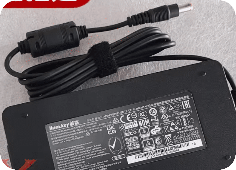 *Brand NEW*Huntkey 19V6.32A power adapter HKA12019063-6C round port charging cable 120W transformer