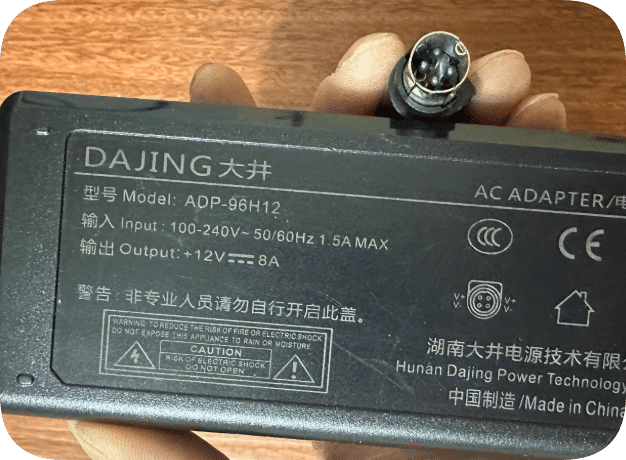 *Brand NEW*DAJING power adapter model ADP-96H12 output +12V 8A round port four-pin 4-core 96W