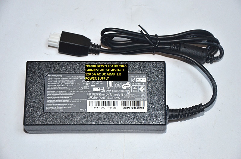 *Brand NEW*FLEXTRONICS 12V 5A 341-0501-01 FA060LS1-01 AC DC ADAPTER POWER SUPPLY