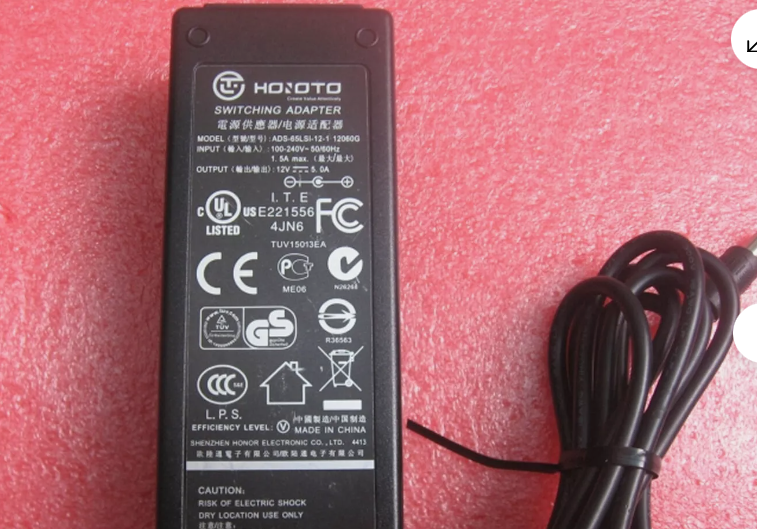 *Brand NEW*Hoioto Original Dahua NVR3208V-P Video Recorder ADS-65LSI-12-1 12060G 12V 5A 60W AC Adapter Power S