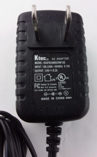 *Brand NEW*Original 24V 0.2A AC Adapter Ktec KSAFB2400020W1US for Ktec Products 100-240V ~50/60Hz Power Supply - Click Image to Close