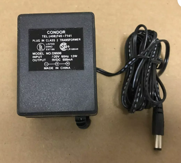 *Brand NEW*Genuine Condor D9500 Plug In Class 2 Transformer 9VDC 500mA Wall AC/DC Adapter Power Supply - Click Image to Close