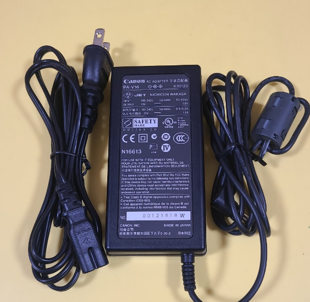 *Brand NEW* PA-V16／K30120 Canon DC13V/1.8A AC/DC Adapter Power Supply