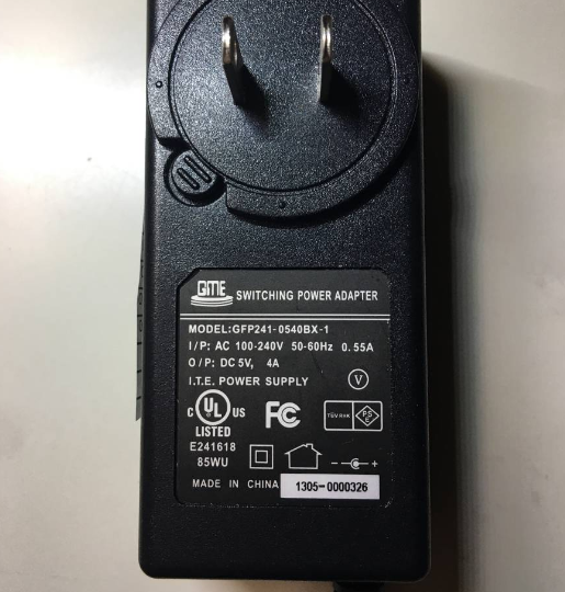 *Brand NEW* gfp241-0540bx-1 DC5V 4A AC/DC Adapter Power Supply - Click Image to Close