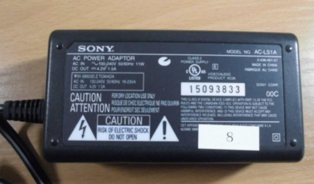 *Brand NEW*SONY AC-LS1A DC4.2V1.5A AC Adapter Power Supply - Click Image to Close