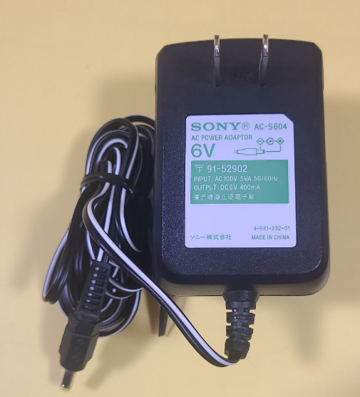 *Brand NEW*SONY AC-S604 DC6V 400mA AC Adapter Power Supply