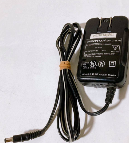 *Brand NEW*PROTON SPR-218L-05 5V 2.5A AC/DC ADAPTER Power Supply - Click Image to Close