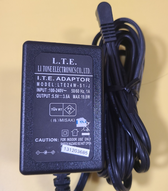 *Brand NEW* L.T.E. LTE24W-S1-J 5.5V 3.6A AC/DC ADAPTER Power Supply