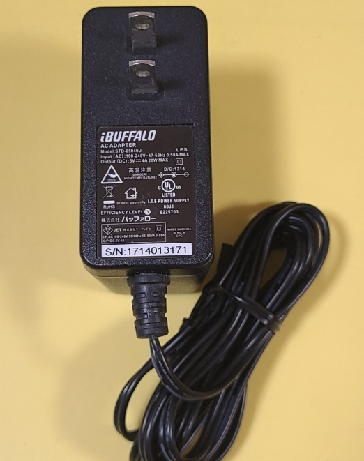 *Brand NEW* BUFFALO STD-05040U 5V 4A AC/DC ADAPTER Power Supply