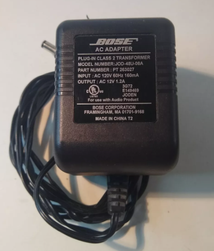 *Brand NEW*Genuine BOSE 12V 1.2A AC Adapter JOD-48U-08A PT 263027 Power Supply