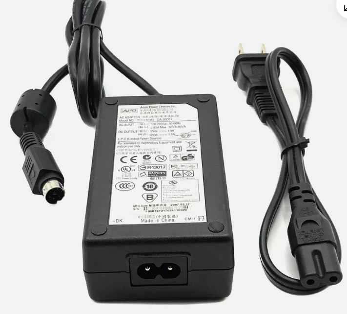 *Brand NEW*Genuine APD DA-30C01 12V 1.5A AC Adapter 5 Pin Power Supply