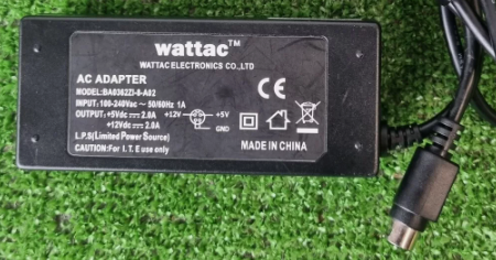 *Brand NEW*Wattac BA0362ZI-8-A02 12VDC 5VDC 2.0A AC ADAPTER 4 PIN DIN 1-12V 2A 2-5V 2A POWER SUPPLY