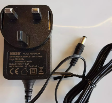 *Brand NEW*MOSO MSA-C1500CS12.0-18J-GB 12V 1.5A AC DC ADAPTOR UK PLUG POWER SUPPLY