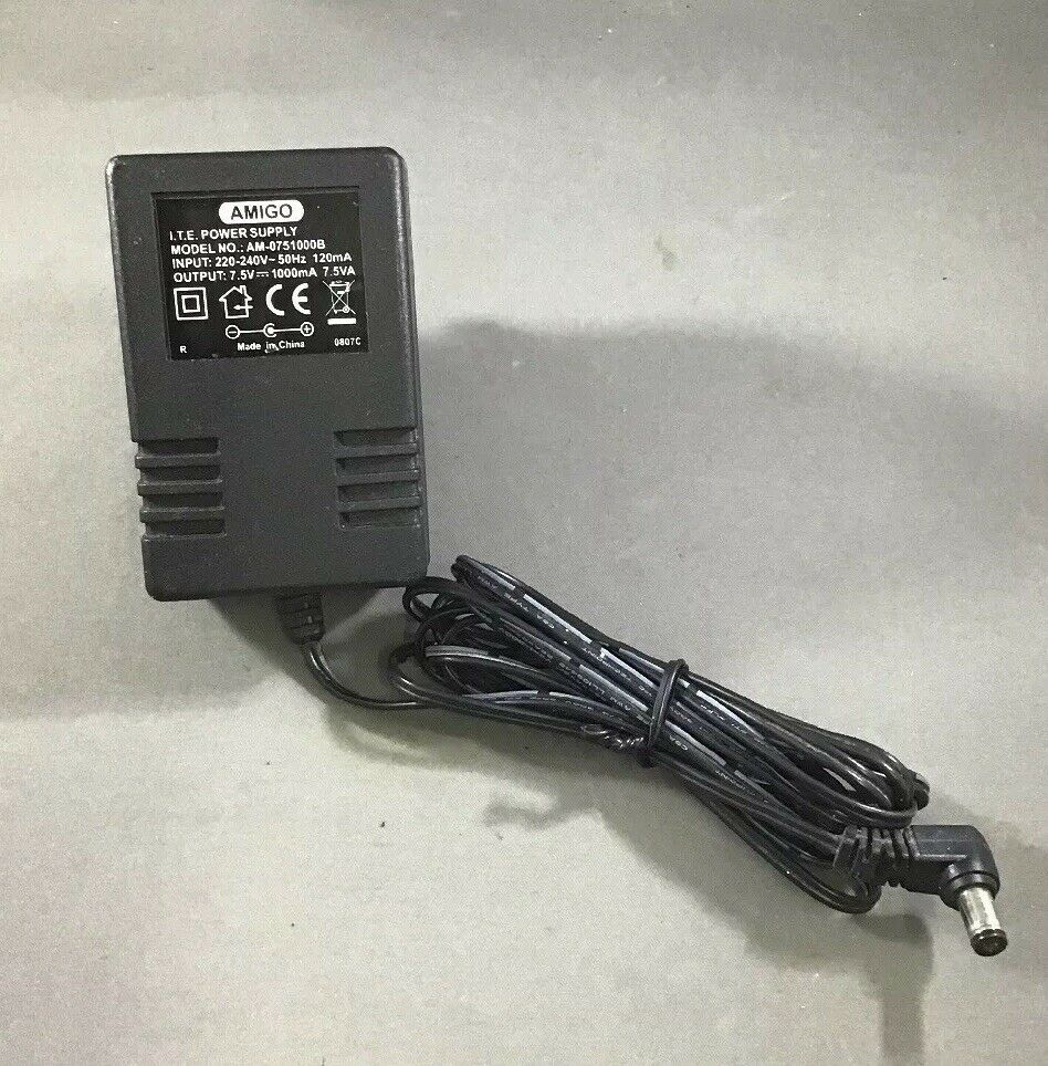 100% brand New D-LINK AMIGO AM-0751000B AC DC I.T.E. POWER SUPPLY ADAPTER 7.5V 1.0A UK PLUG