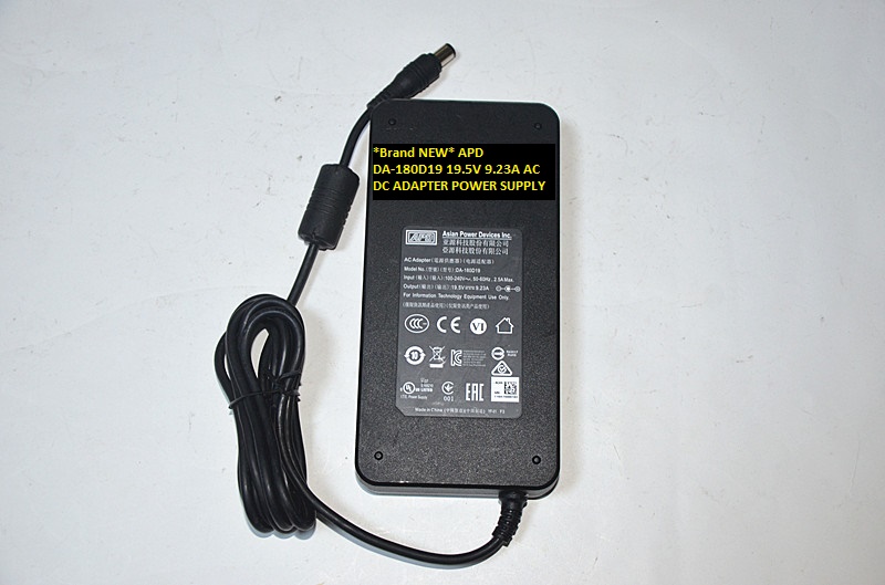 *Brand NEW*AC100-240V 50/60Hz AC DC ADAPTER 19.5V 9.23A APD DA-180D19 POWER SUPPLY