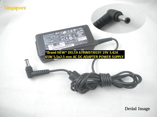 *Brand NEW* 65W DELTA 19V 3.42A 67BW0730197 5.5x2.5 mm AC DC ADAPTER POWER SUPPLY