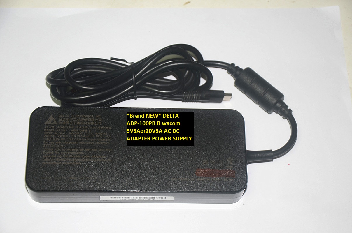 *Brand NEW*DELTA wacom 5V3Aor20V5A ADP-100PB B AC DC ADAPTER POWER SUPPLY