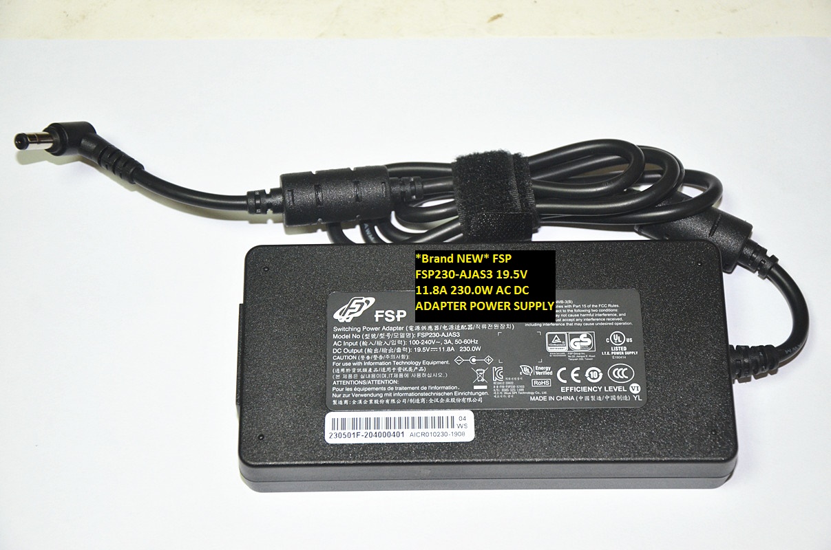 *Brand NEW* 19.5V 11.8A 230.0W FSP FSP230-AJAS3 5.5*2.5 AC DC ADAPTER POWER SUPPLY