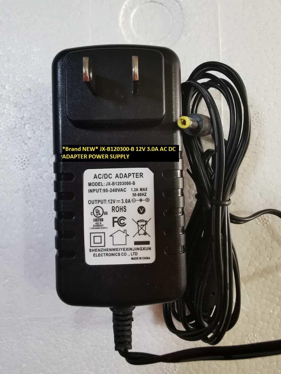 *Brand NEW* JX-B120300-B 12V 3.0A AC DC ADAPTER POWER SUPPLY