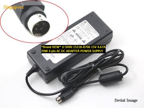 *Brand NEW* AC DC ADAPTER LI SHIN 15V 4.67A 15218-B706 4 pin 70W POWER SUPPLY