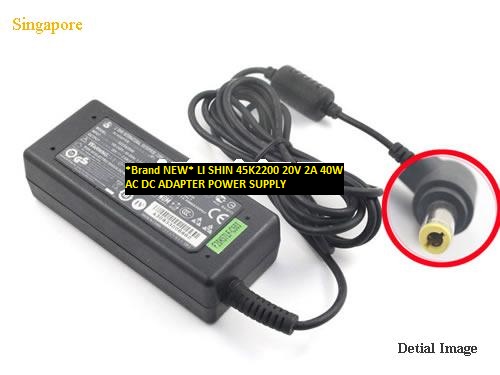 *Brand NEW*LI SHIN 20V 40W 45K2200 2A AC DC ADAPTER POWER SUPPLY