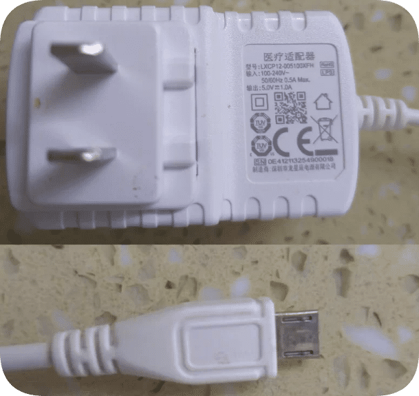 *Brand NEW* Compatible with Longxingchen 5V 1A power adapter LXCP12-005100XFH charger cable featuring a flat-h