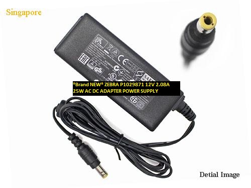 *Brand NEW* ZEBRA 12V 2.08A P1029871 25W AC DC ADAPTER POWER SUPPLY