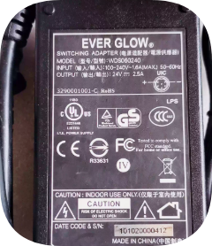 *Brand NEW*Original EVERGLOW WDS060240 24V 2.5A AC Adapter Power Supply *Brand NEW*Original EVERGLOW WDS060240 24V 2.5A AC Adapter Power Supply
