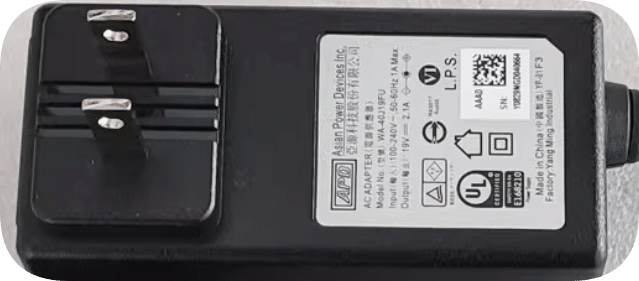 *Brand NEW* APD 19V 2.1A power adapter WA-40J19FU round port 5.5*2.1 charging cable 40W transformer