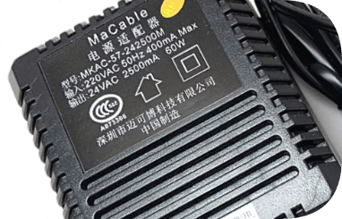 *Brand NEW* MaCable MKAC-57-242500M Hikvision Cloud Pool Machine AC 24V 2500mA Power Adapter