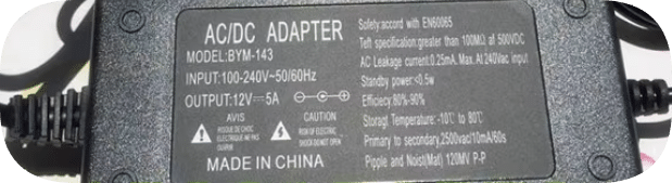 *Brand NEW*220V to 12V high power car wash machine power adapter 12V5A power transformer power cord