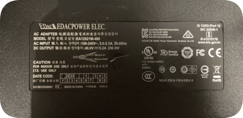 *Brand NEW*Aitushi Aimonla 200XD Photography Light EA12521M-480 Power Cord 48.0V 5.2A 250.0W 48V
