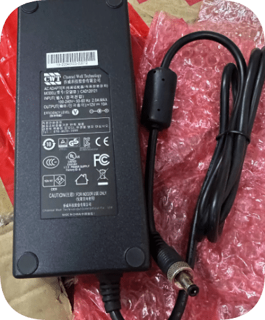 *Brand NEW*CWT Qiaowei 12V 10A power adapter CAD120121 four-pin 4-core plug 120W with locking thread head 5.5*