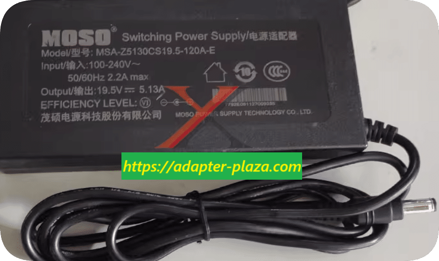 *Brand NEW*MOSO 19.5V 5.13A power adapter MSA-Z5130CS19.5-120A-E charging cable transformer