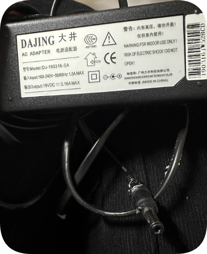 *Brand NEW*Kawaki Therapeutic Instrument KP200310 Charger Dajing 19V3.16A Power Adapter DJ-190316-SA *Brand NEW*Kawaki Therapeutic Instrument KP200310 Charger Dajing 19V3.16A Power Adapter DJ-190316-SA