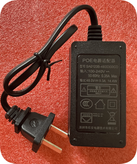 *Brand NEW*Shian POE power adapter SA0123B-4800300CD network port 48V0.3A14.4W power supply module