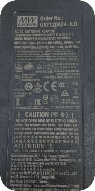 *Brand NEW*GST120A24-JLD power adapter MEAN WELL 24V5A three-pin converter MEAN WELL MW charger