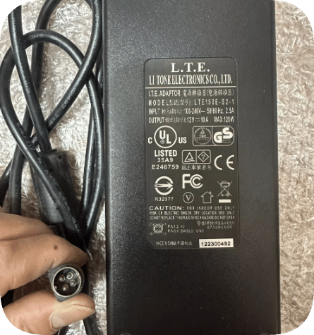 *Brand NEW*L.T.E. Model LTE150E·S2·1 Power Adapter 12V10A120W Four-Pin Charger Transformer