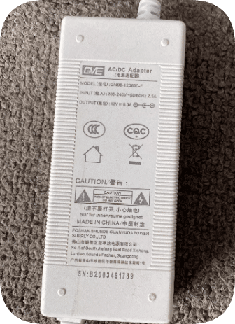 *Brand NEW*12V 6A power adapter compatible with GVE GM98-120600-F 12V 6.0A lightbox power cord charger