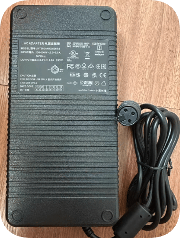 *Brand NEW*48V 249.6W power cord KT360A4800520B3 for photography light 3-hole XLR connector 48V 5.2A charger