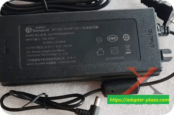 *Brand NEW*Kaiyuan 24.0V 6.0A Power Adapter AD170AWM240600A Charging Cable 24V 6A Transformer 144W