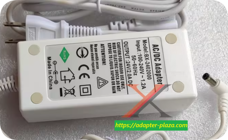 *Brand NEW*24V 2A power adapter BX-2402000 right-angle plug (L-shaped) charging cable 48W transformer DC 24V 2 *Brand NEW*24V 2A power adapter BX-2402000 right-angle plug (L-shaped) charging cable 48W transformer DC 24V 2