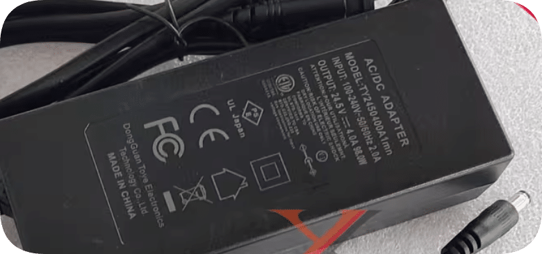 *Brand NEW*Topway 24.5V 4A Power Adapter TY2450400A 1mm Charger Cable 24V 98W DC/DC Transformer