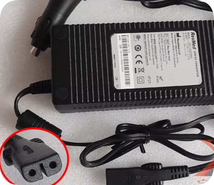*Brand NEW*RESMED Car Power Converter 24V 3.75A Power Adapter Cable with Two Plugs and Transformer R241-7142(D