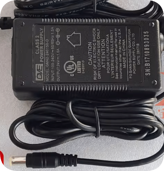 *Brand NEW*US Standard GVE 24V 1.5A Power Adapter GM42-240150-D Charging Cable Transformer 36W