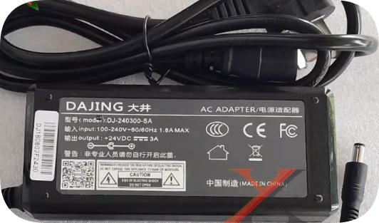 *Brand NEW*DAJING DJ-240300-SA 24V 3A Power Adapter Charging Cable DC 24V 3A Transformer 72W